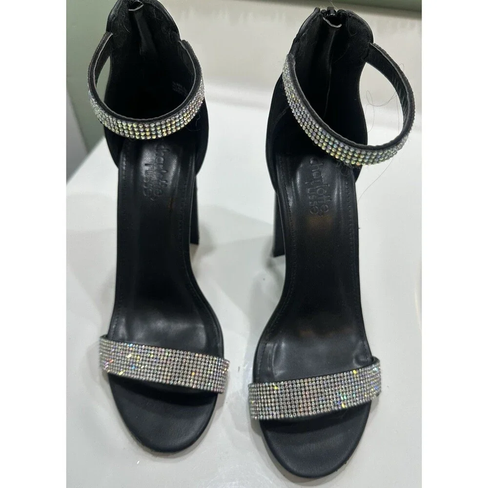 Charlotte Russe Rhinestone 4 Inch Heel Sparkly Glam NYE Size 7